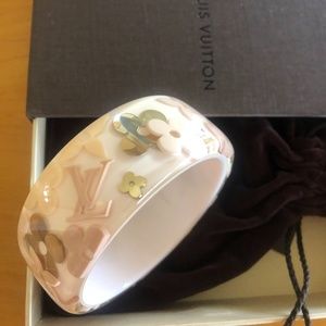 Louis Vuitton Lucite Inlay logo bangle bracelet